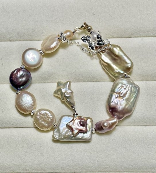 Photo1: Baroque pears bracelet (1)