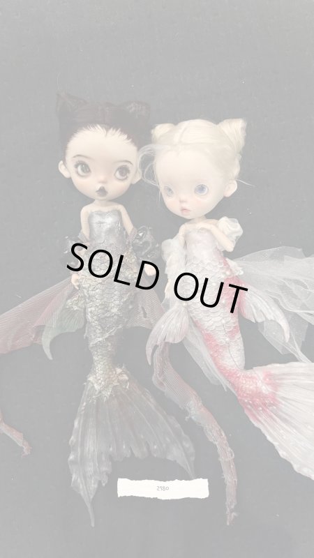 Photo1: mermaid tail metal shark （left mermaid tail) (no doll) (1)