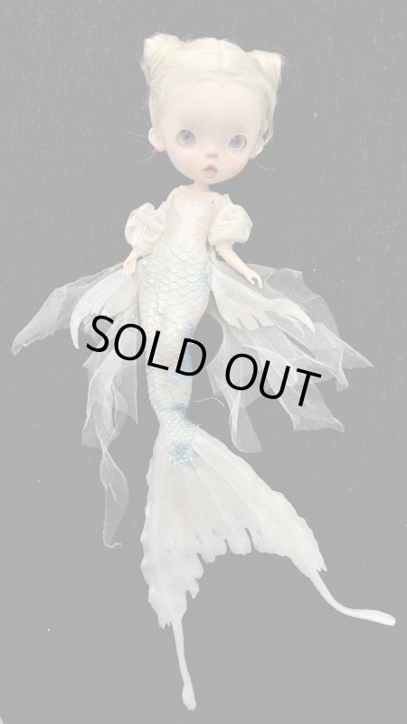 Photo1: Mermaid tail white and blue（no doll） (1)